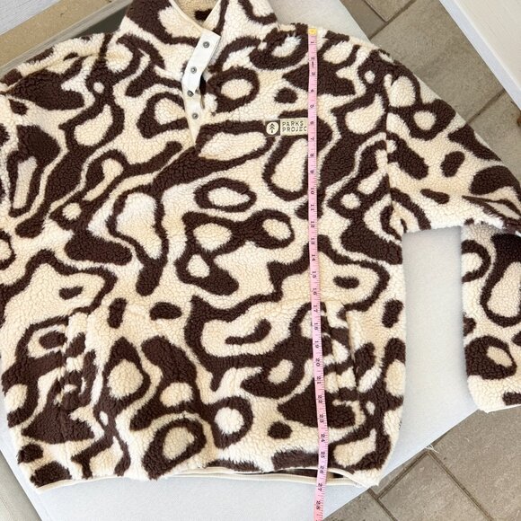 New Parks Project Urban Outfitters Geysers Trail Fleece Pullover Jacket Brown M - Picture 5 of 8